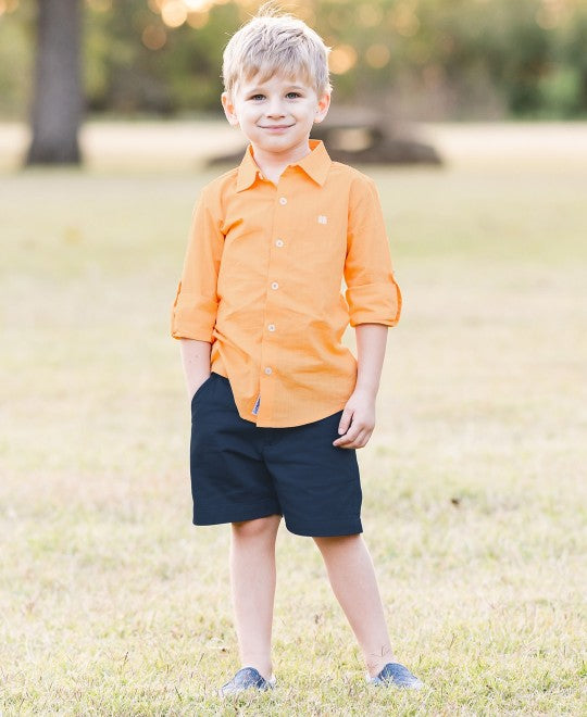 Orange Button Down Shirt