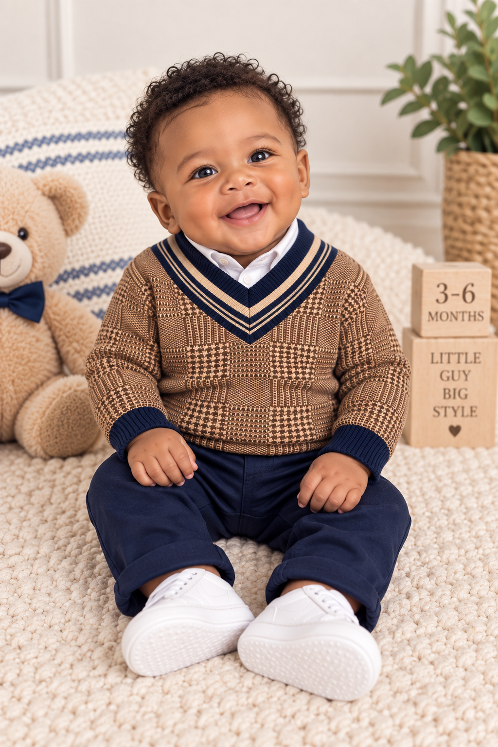 Organic Intarsia Cricket Sweater - Baby