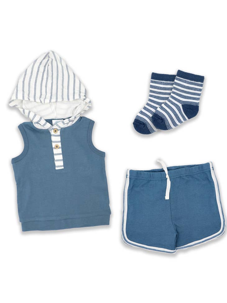 Sleeveless Hoodie 3pc Set