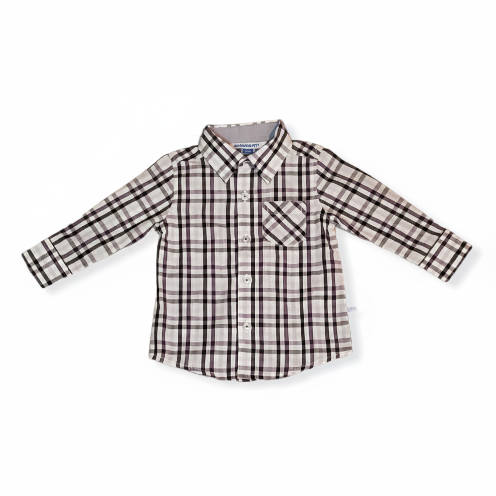 Plaid Shirt & Pants Set
