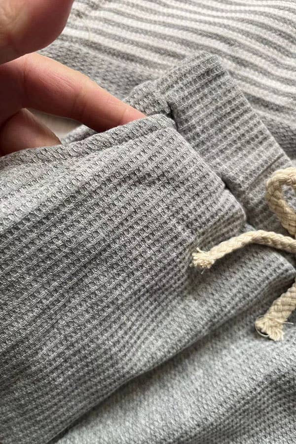 Grey knitted jogger set