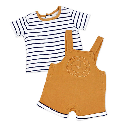 Baby 2-Piece Dungaree Lion Set