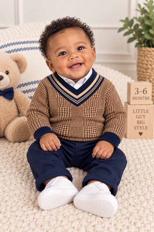 Organic Intarsia Cricket Sweater - Baby